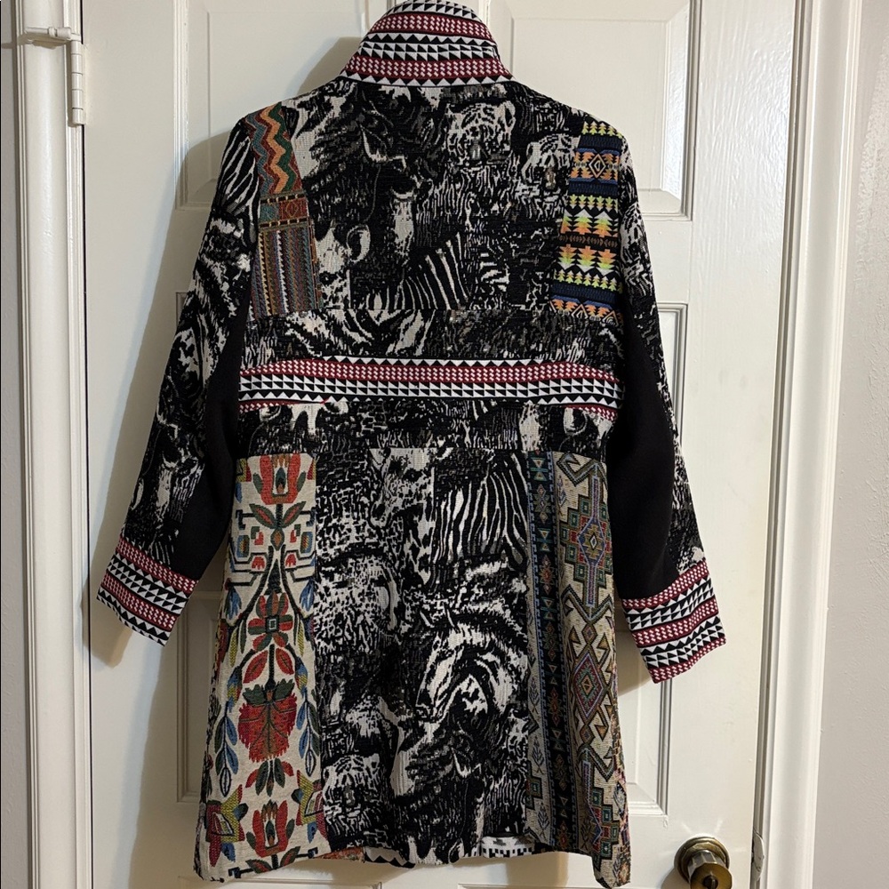 LM London Muse Multicolored Patchwork Women’s Coat - image 2